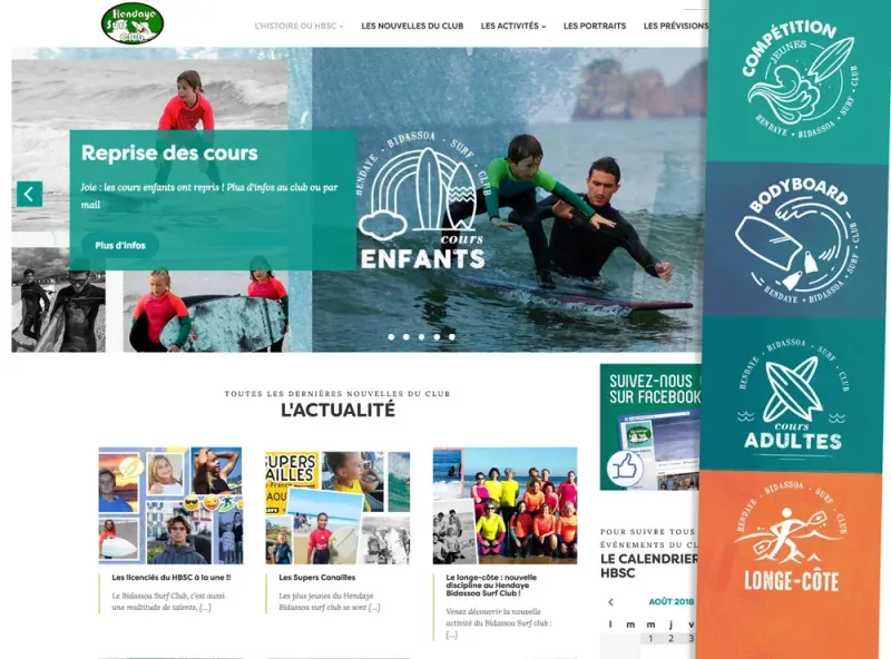 Hendaye Bidassoa Surf Club : webdesign & print