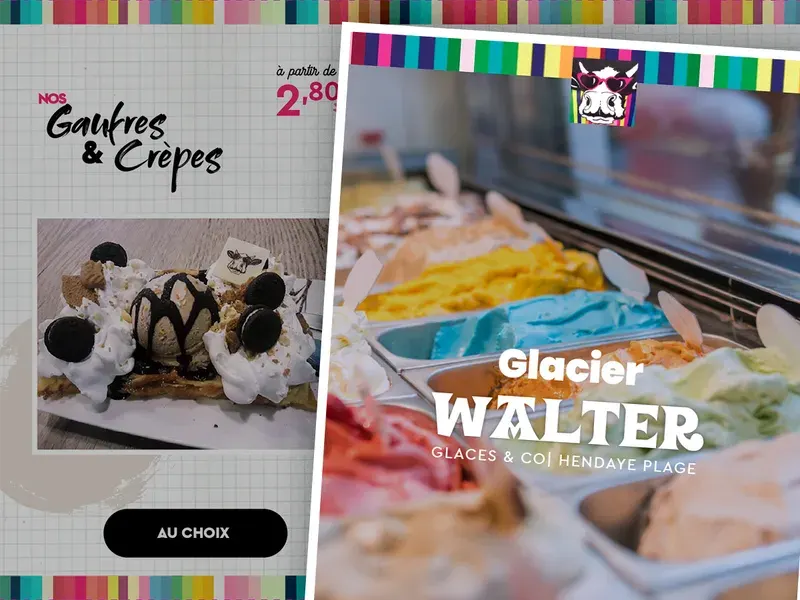 Walter Glacier, Site vitrine gourmand
